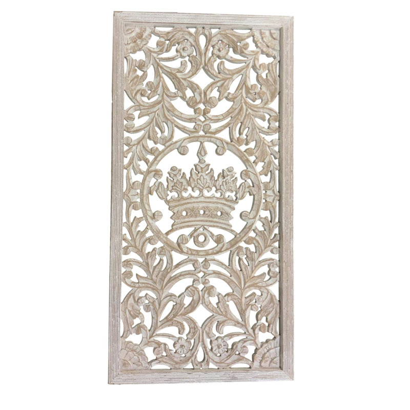 Panneau d'art Regency 3D blanc délavé
