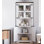 Grande armoire de rangement d'angle avec porte de grange et tablettes réglables