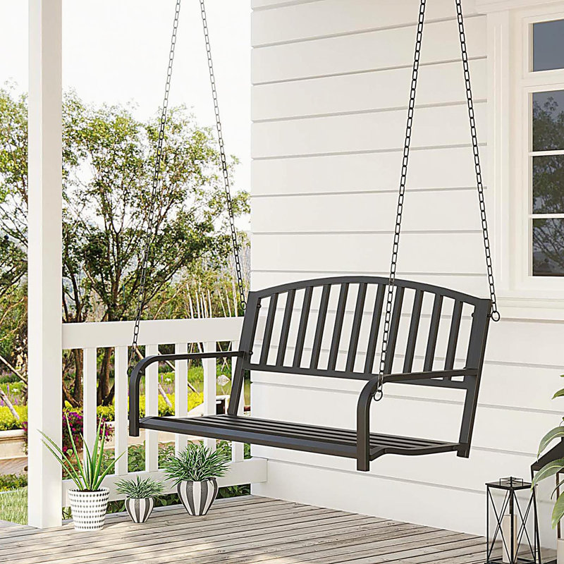 Balancelle de patio Outsunny pour 2 personnes à l'avant