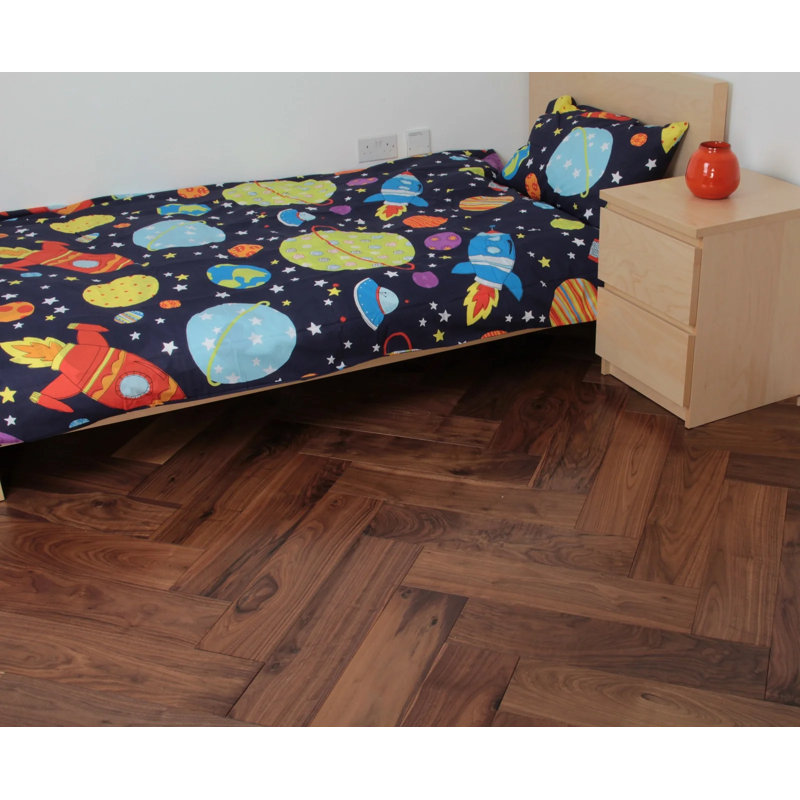 Walnut 12.5cm W Hardwood Flooring, Lacquered Black Walnut