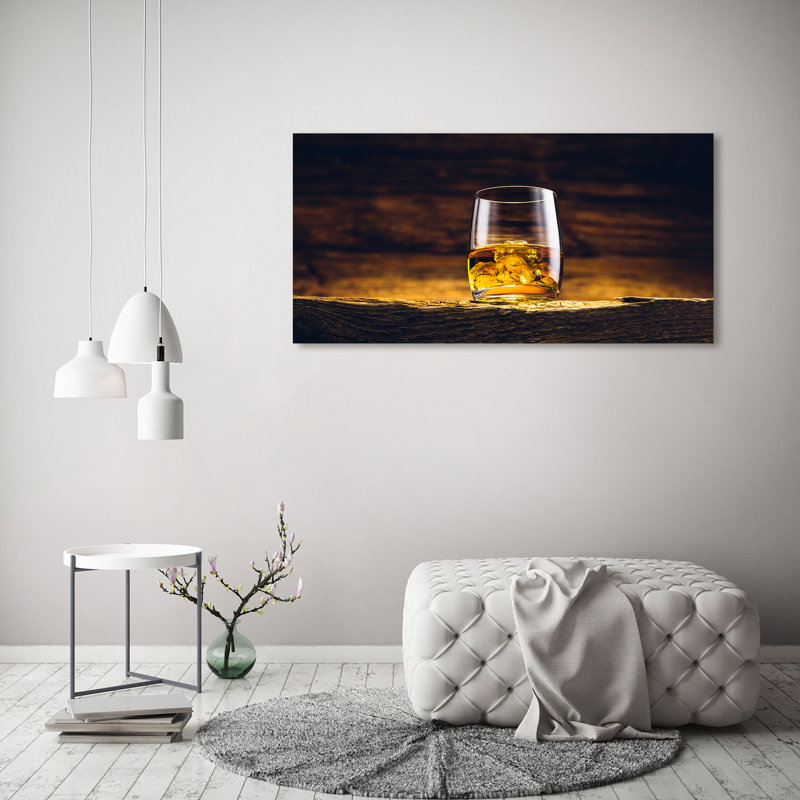 Bourbon In A Glass - Wrapped Canvas Print