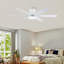 Ventilateur de plafond encastré 46 pales / 46 po à 6 pales avec lumières et télécommande Moderne 3 couleurs 6 vitesses-1781965816-1781965817