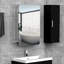 Porte de miroir de salle de bain murale avec tablette de rangement à 3 niveaux, acier inoxydable