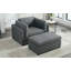 Fauteuil surdimensionné moderne de 50 po de large avec tabouret repose-pieds, canapé simple avec support lombaire, fauteuil d'appoint, fauteuil de lecture pour chambre à coucher, salon-2038194553