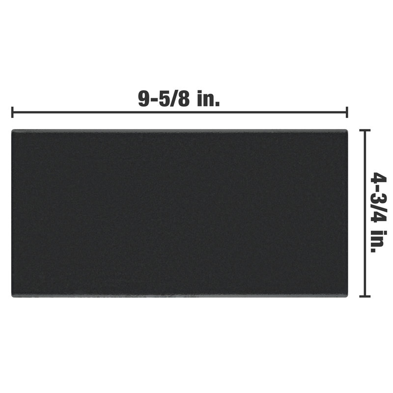 Piscina 4.75" x 9.63" Porcelain Subway Wall & Floor Tile, Black