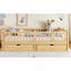 Lit plateforme simple TG avec garde-corps pleine longueur, lit plateforme pour enfants avec tiroirs de rangement, tête de lit enfantine et mignonne-784803792
