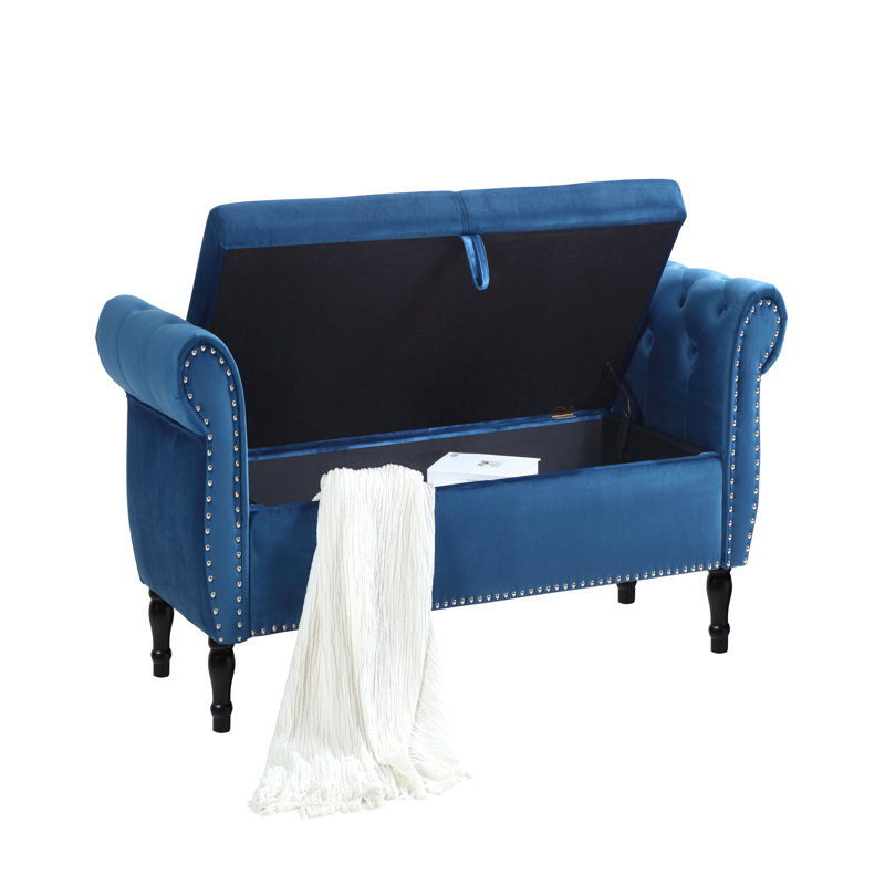 63 po. Velours multifonctionnel 63 po. Banc de rangement multifonctionnel. Tabouret rectangulaire.