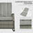 Outdoor Rattan Rocking Chair Patio Recliner With Soft Cushions Adjustable Footrest