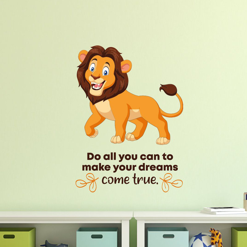Décalcomanie murale Lion Dreams, H 10 po x l 8 po