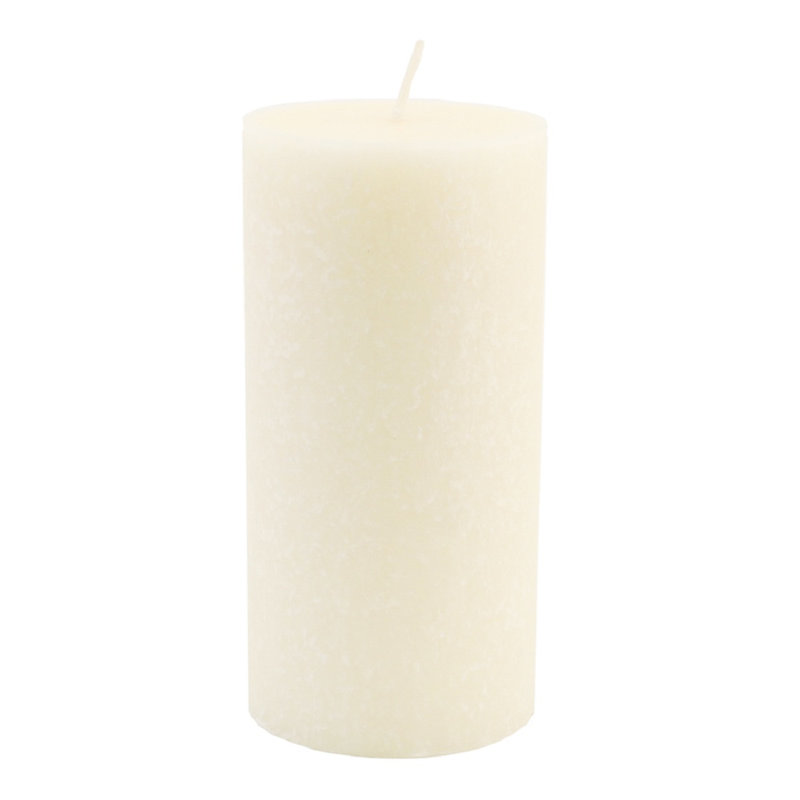 Bougie colonne non parfumée Timberline, Ivoire, H 6 po x l 3 po x P 3 po