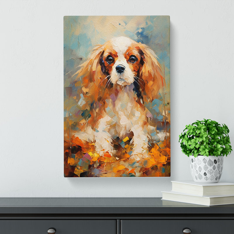 Cavalier King Charles Spaniel Impressionism No.2 - No Frame Print, 76cm H x 50cm W x 3cm D
