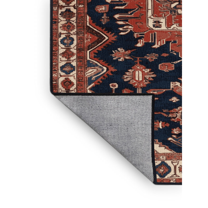 Tapis brun lavable à la machine, Rond 4 pi