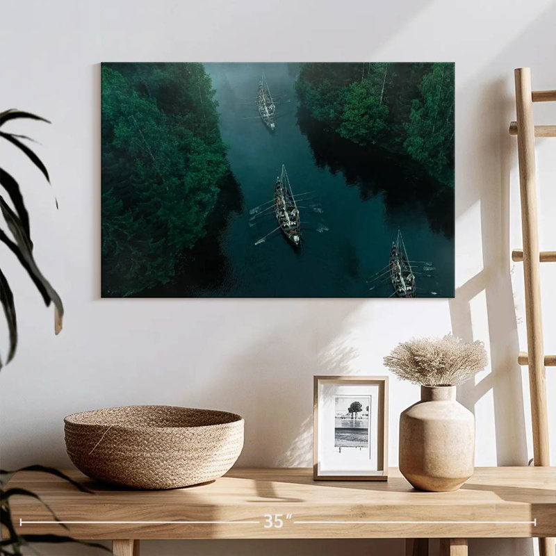 Alvord River Viking Ships, 16" H x 24" W