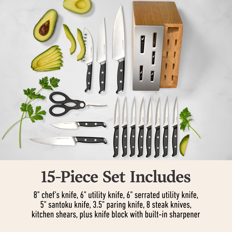Premier by Calphalon  15-Piece Knife Set with SharpIN Edgetech