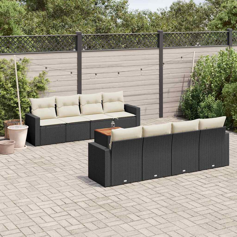 Ensemble de canapé de jardin Vidaxl avec coussins
