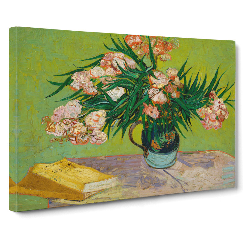 Oleanders by Vincent Van Gogh - Wrapped Canvas Painting, 50cm H x 76cm W x 3cm D