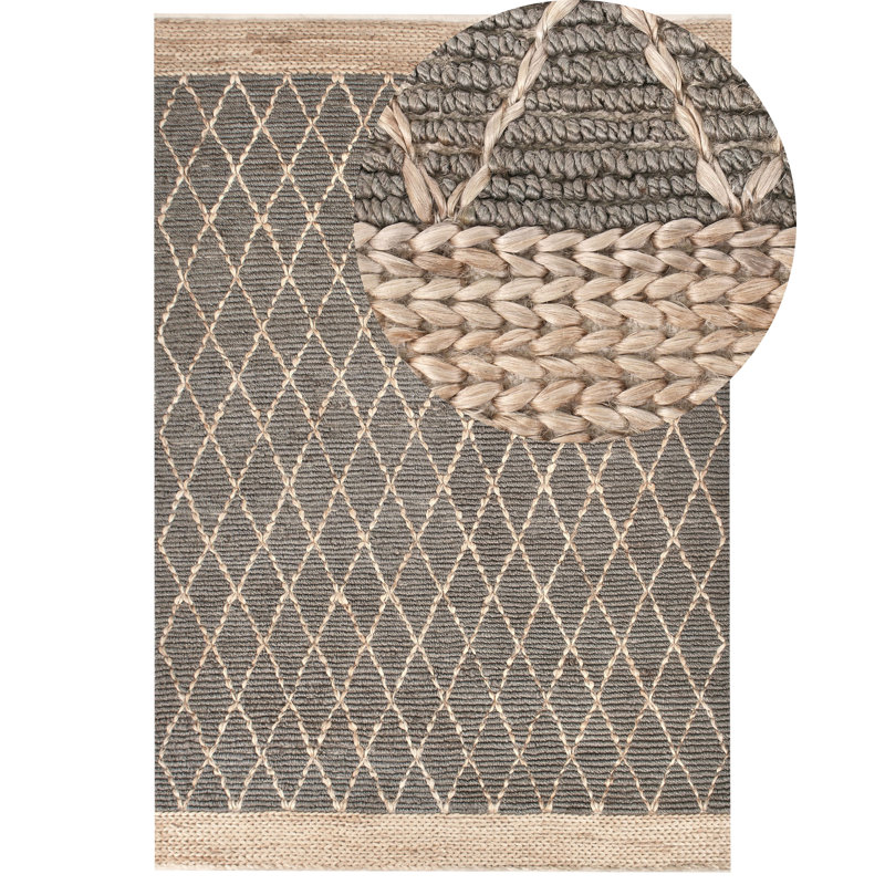 Rug TELLIKAYA Jute Grey, Rectangle 200 x 300 cm