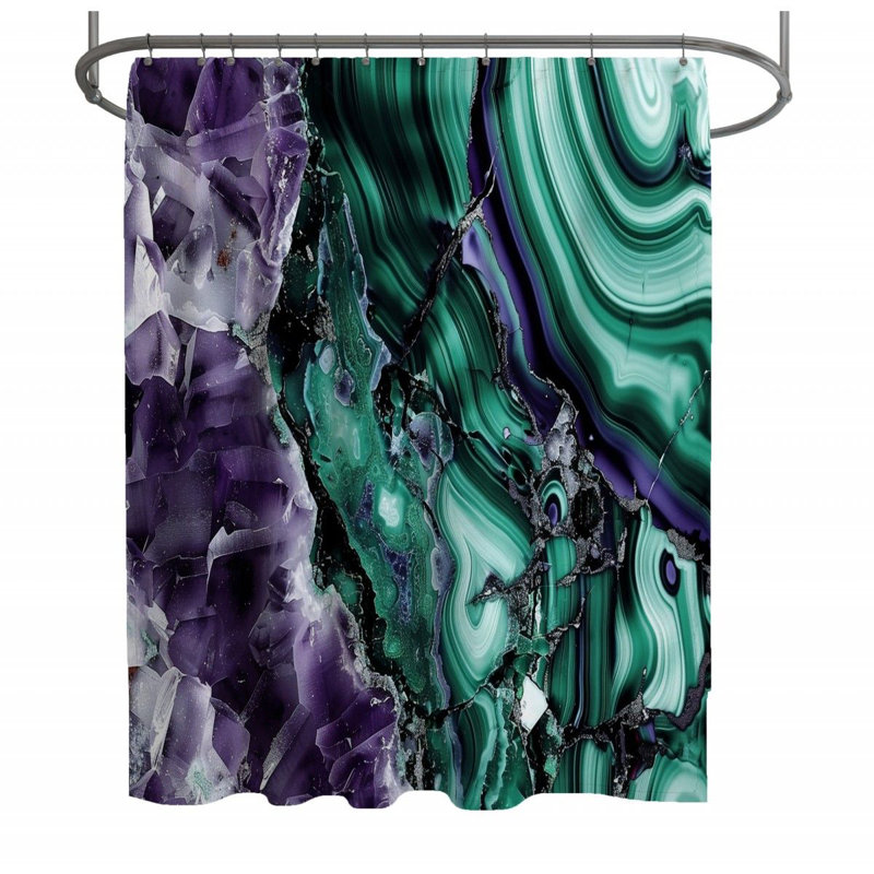 Deandrick Abstract Shower Curtain, 83" H x 70" W