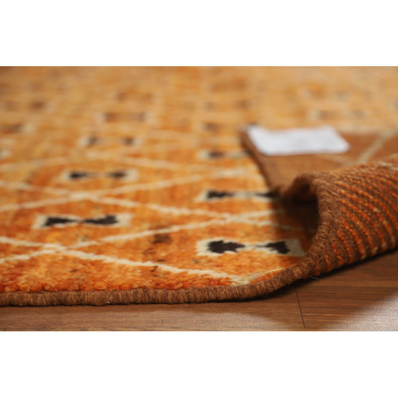 Tapis oriental marocain à motif de treillis all-over 7 x 10
