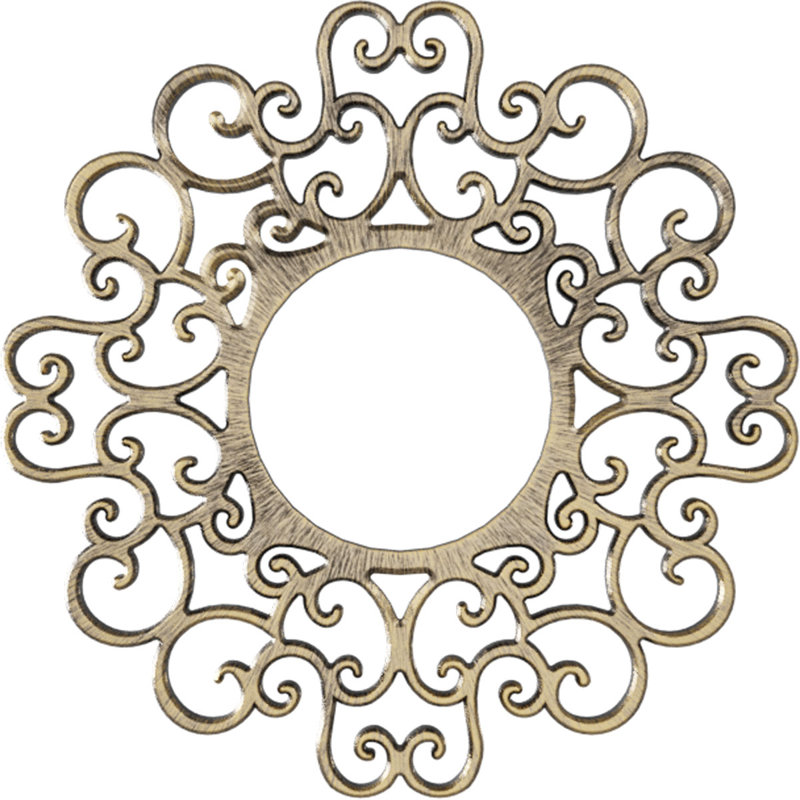 Reims Architectural Grade PVC Pierced Ceiling Medallion, 40" H x 40" W x 1" D, Antiqued Pale Gold