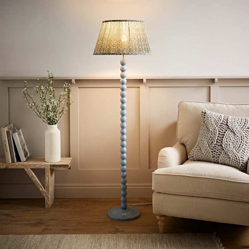 Accardi 150cm Matte Traditional Floor Lamp, Blue, No