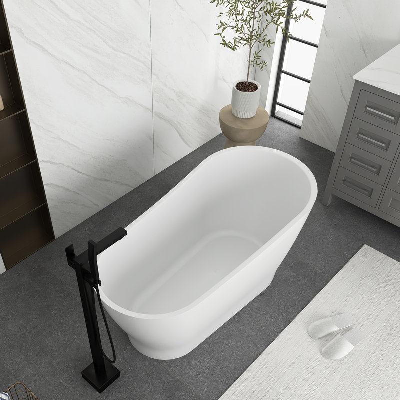 Baignoire de trempage autoportante en acrylique 63 po x 31,5 po