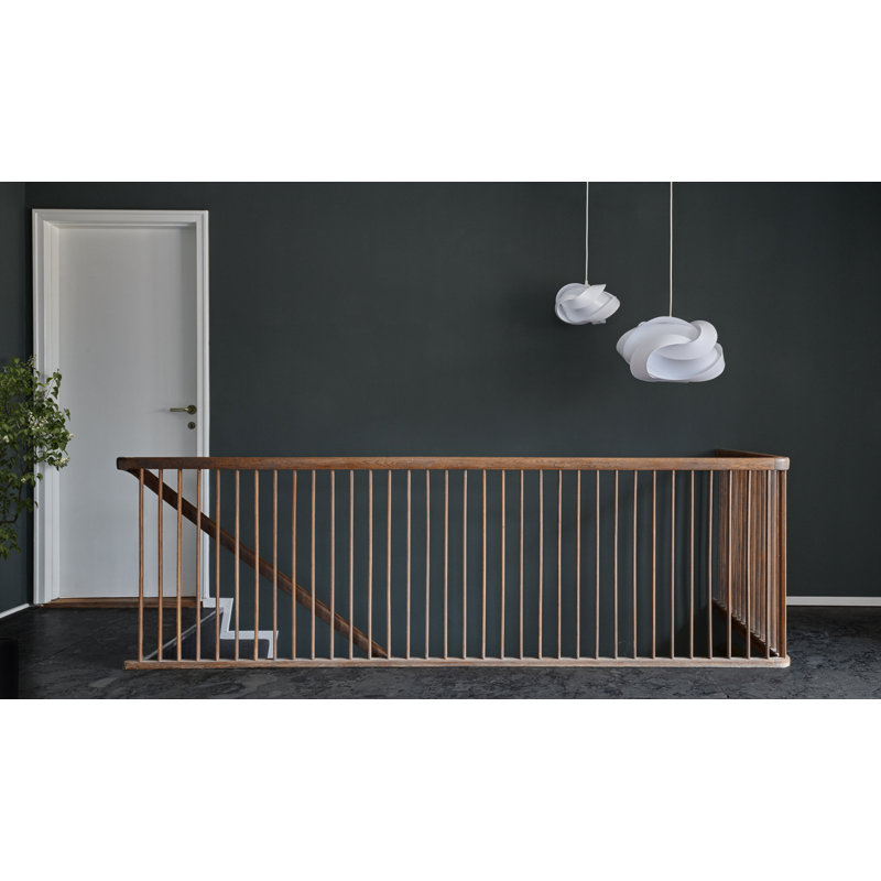 Mangum 1 - Light Unique/Statement Pendant, White, 8.7" H x 12.6" W x 12.6" D, Hardwired