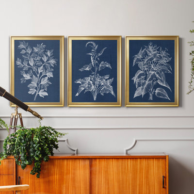 «Foliage Chintz I», ensemble de 3 peintures sur toile encadrées