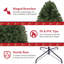 Sapin de Noël artificiel vert de 1,80 m (6 pi) non illuminé, 800 extrémités de branches articulées en PVC PE, avec support en métal