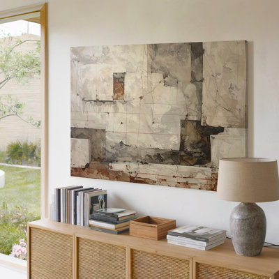 Toile, art mural avec surface vieillie