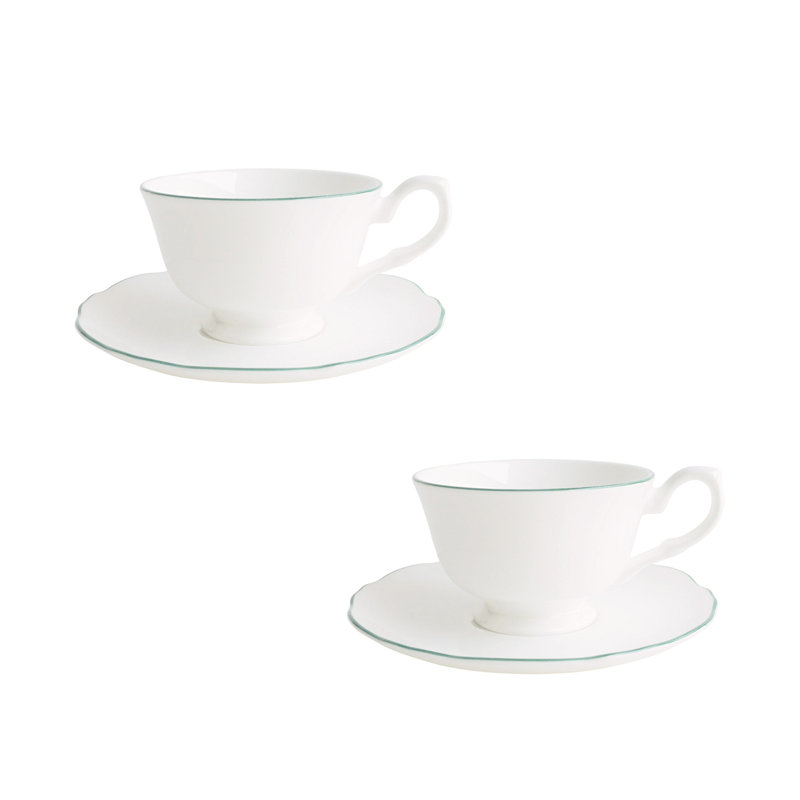 Grande tasse Amelie, Blanc / vert