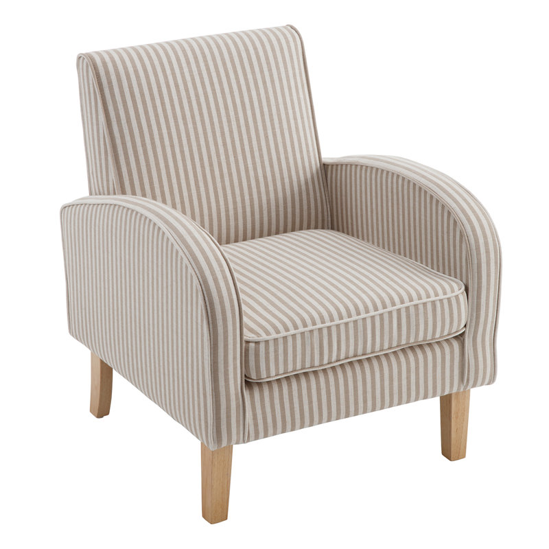Fauteuil club 26,5 po Shondrea, Lin beige