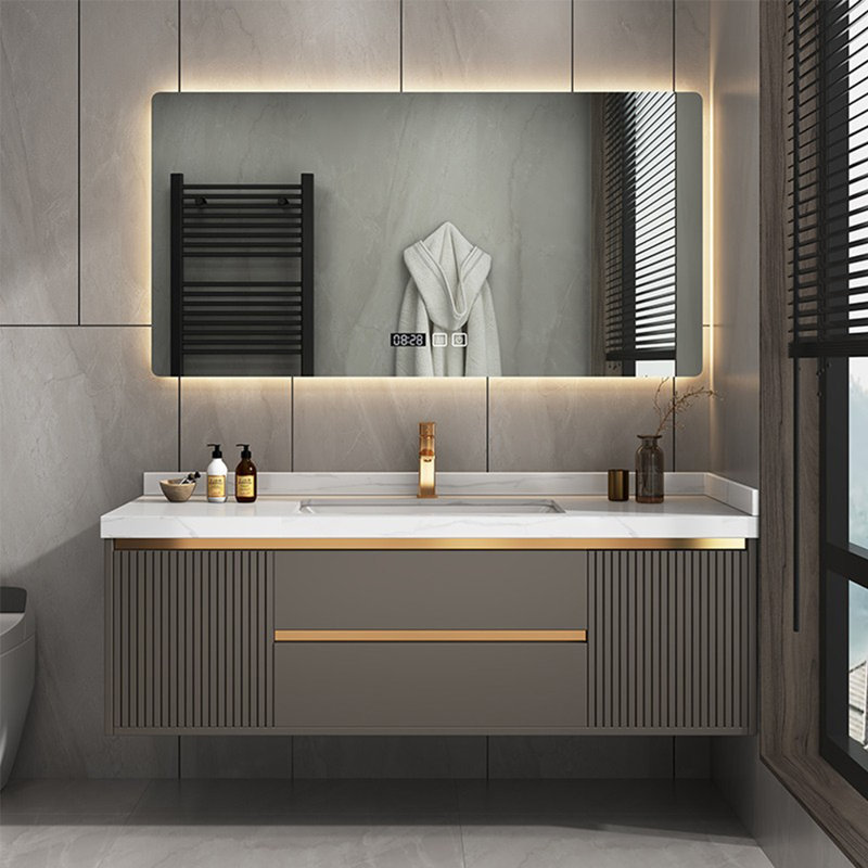 Armoire de salle de bain simple, moderne et légère, H 19,69 po x l 47,24 po x P 21,65 po