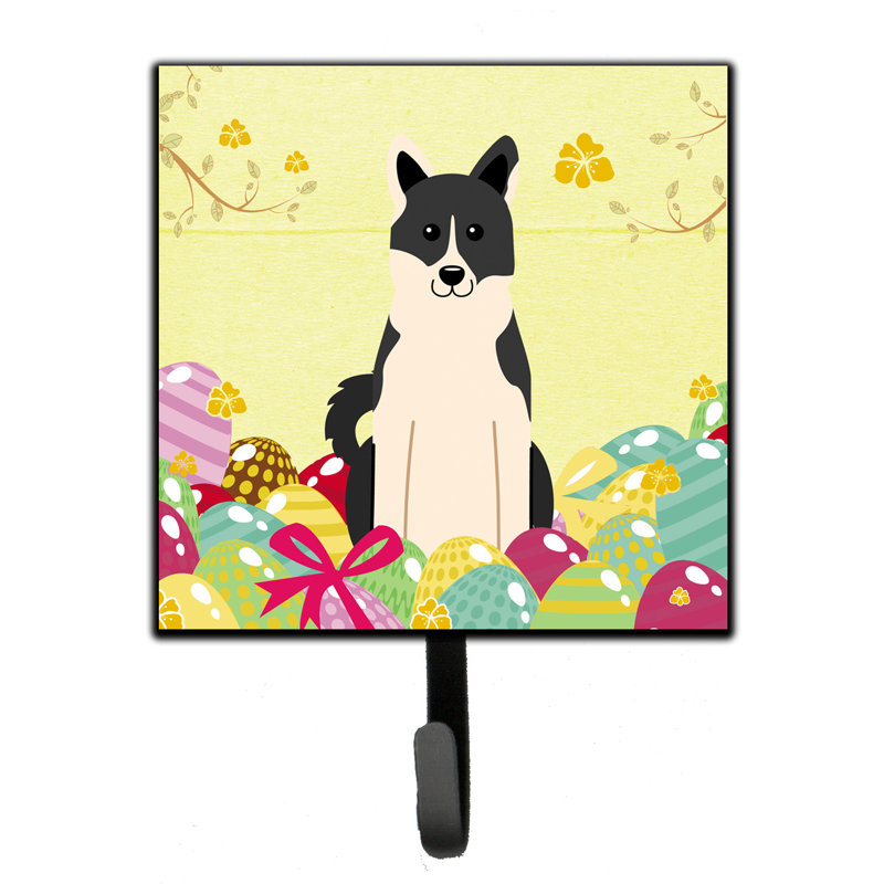 Mcelyea Metal Wall Organizer with Key Hooks, Yellow/Grey/Wheat, Russo-European Laika Spitz