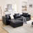 Black Faux Leather