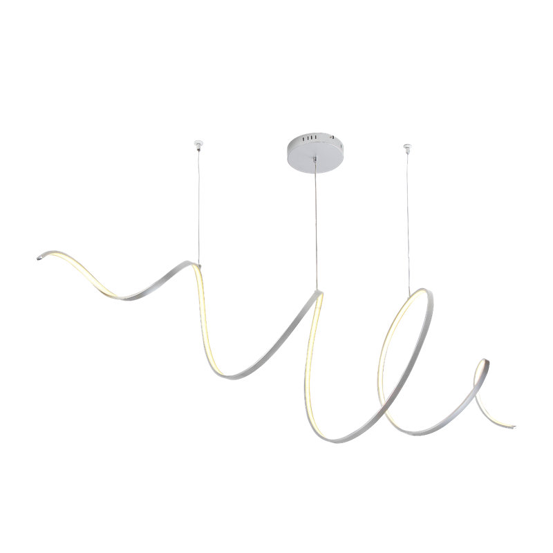 Croteau 1 - Light Silver LED Unique/Statement Pendant