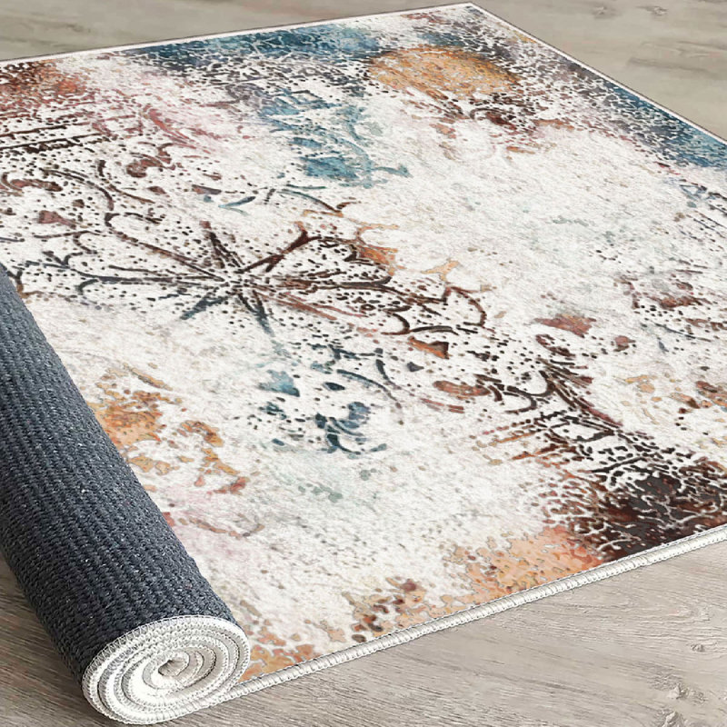 Abstract Indoor Rug, Rectangle 3' 3" x 4' 11"