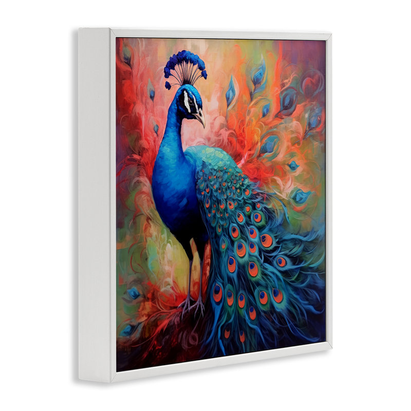 Giclée sur toile à plumes fantaisie encadrée par Lazar Studio, Estampe numérique encadrée blanc bord de mer
