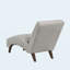 Chaise longue rembourrée de style Mid-Century courbé-129598873