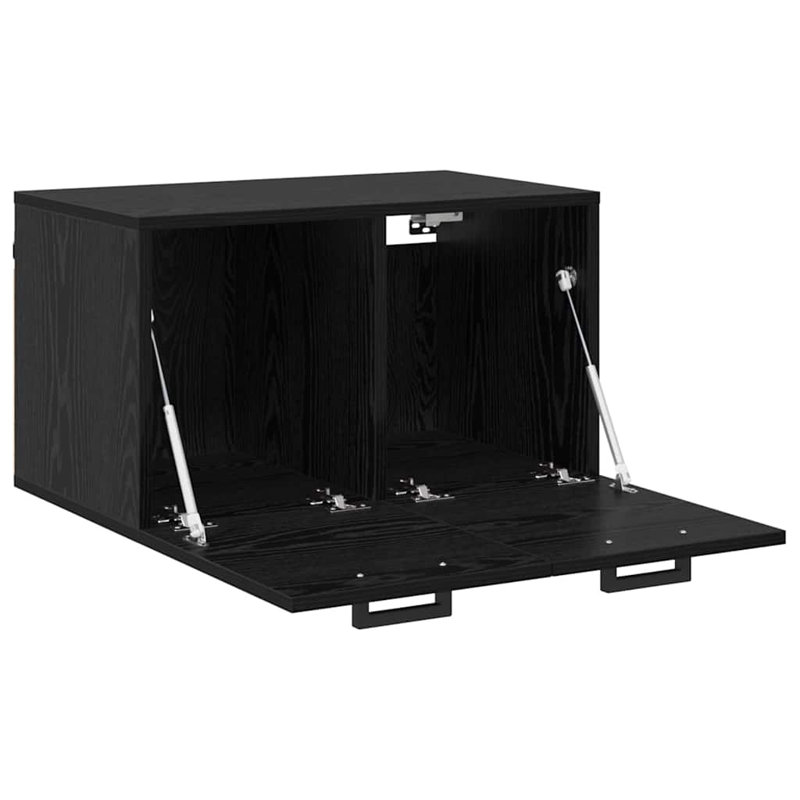 vidaXL Wall-Mounted Cabinet Wall-mounted Engineered Wood Storage Indoor Modern, Black Oak