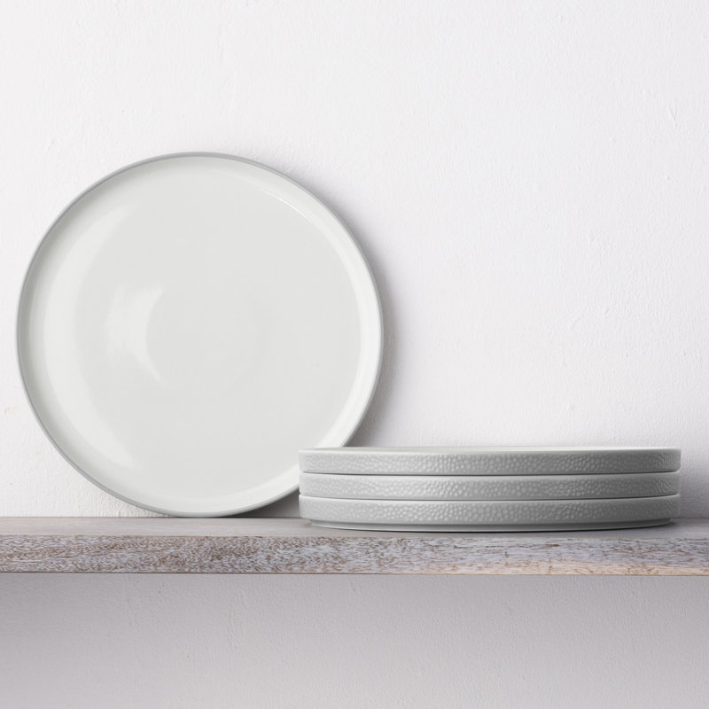 Noritake Colortex Stone Stax Dinner Plates, 9-3/4", Grey