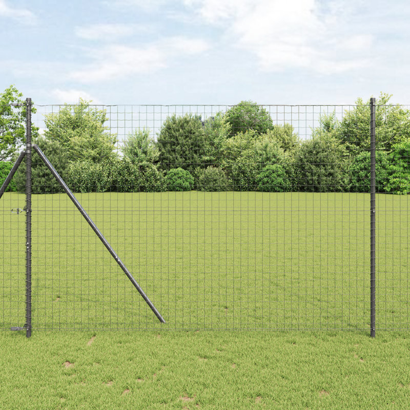 1000 cm W Border Fencing, Grey, 150 x 1000 x 0.2 cm