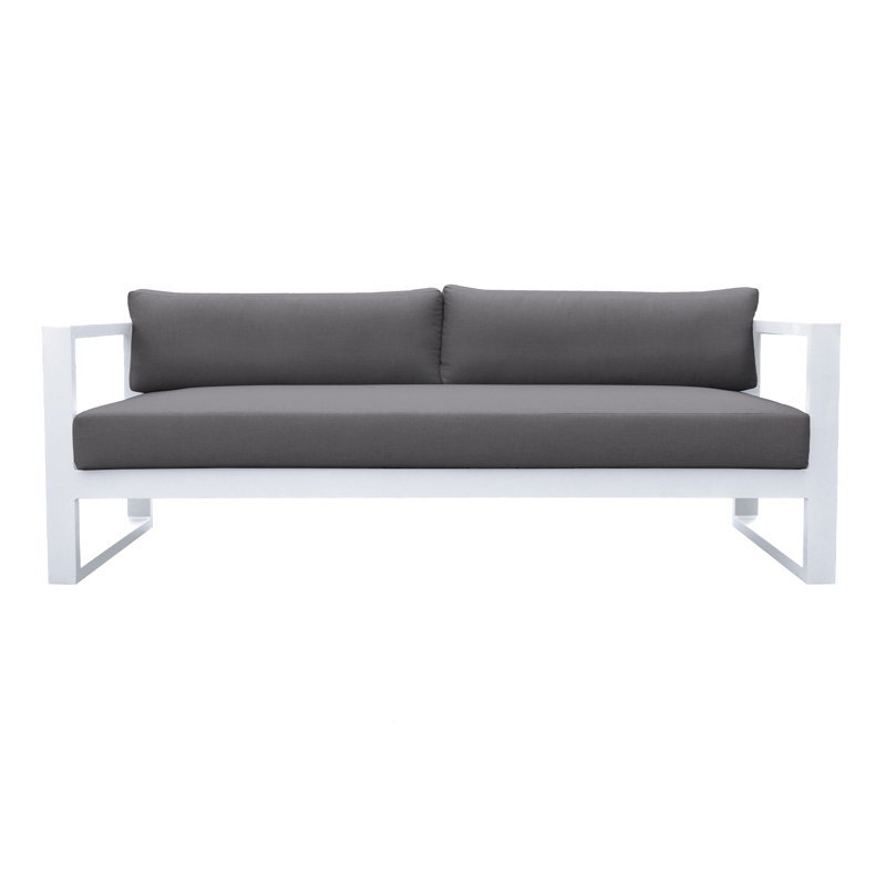 Canapés de patio modernes en aluminium, design gris durable pour une utilisation toutes saisons