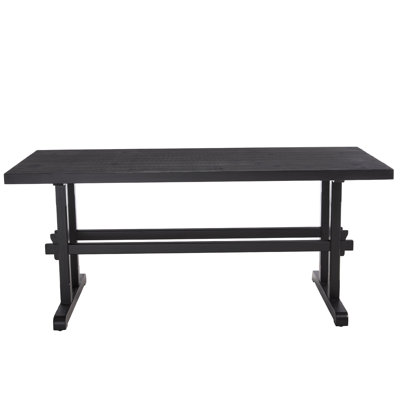 69" 6-Person Solid Wood Rectangular Dining Table