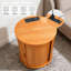 Table de bout cannelée ronde de 23,6 po avec station de charge et rangement pour porte coulissante-488845074-490842231