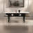 Light luxury marble solid wood coffee table
