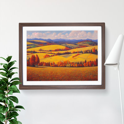 Autumn Meadow Landscape Vol.1 1 Piece Single Picture Frame Wall Art