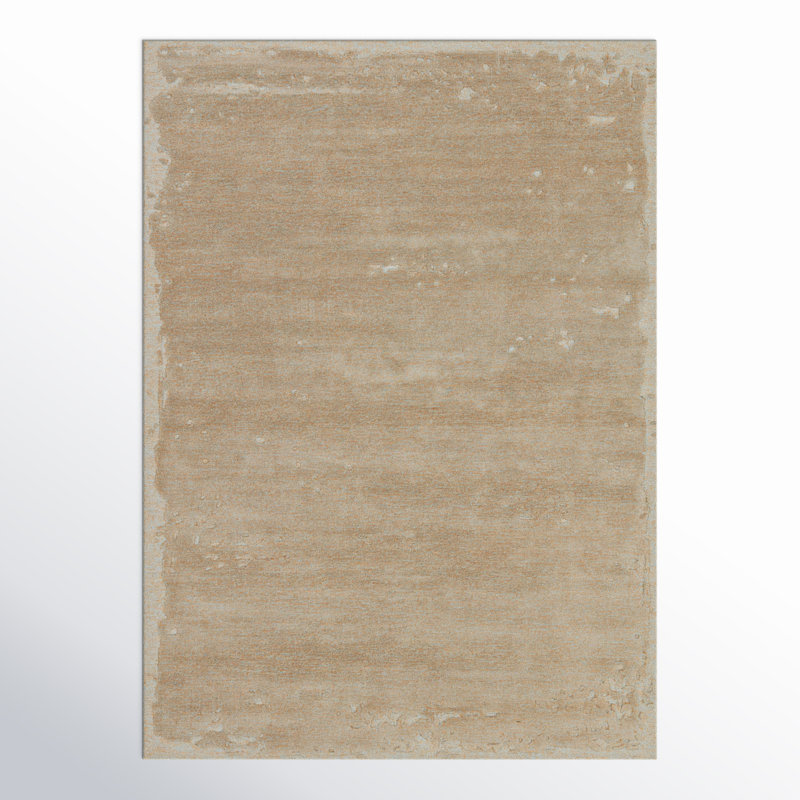 Tapis gris clair / bleu clair fait à la main Ulrich (10 pi x 14 pi), Rectangle de 10 pi x 14 pi