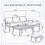 Ensemble de canapés d'extérieur en bois d'acacia de 78,25 po en L 3 pièces avec table basse, teck / beige