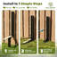 Ensemble de 4 poteaux de réparation robustes - Piquets de support en métal pour la fixation rapide de poteaux de jardin en bois cassés ou inclinés 4 x 4 et 6 x 6